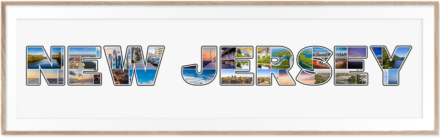 Un collage New Jersey en souvenir original de votre voyage
